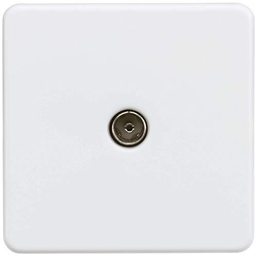 Knightsbridge SF0100MW Screwless 1G TV Outlet (Non-Isolated) -Matt White