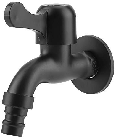 Aigid Robinet de jardin en acier inoxydable 304, robinet extérieur mural noir pour salle de bain et jardin