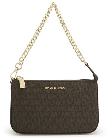 Michael Kors Women MD Chain POUCHETTE Bag, Braun_Dunkelbraun