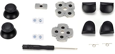 Kit de Pièces de Rechange pour Manette PS5 - Boutons L1 R1 L2 R2 + 2 Ressorts + 2 Contrôleurs + 5 Coussinets en Caoutchouc Conducteur + 1 Tournevis