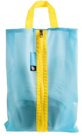pack all Kids Shoe Bag for Travel, Water-Resistant Shoe Pouch for Gym, Odor-Resistant Soccer Cleats Bag for Sport, Cute Design for Girls, Boys, Toddlers (Blue)