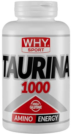 WHY SPORT TAURINA 1000 - Integratore Alimentare a Base di Taurina ad Alto Dosaggio – 90 Compresse
