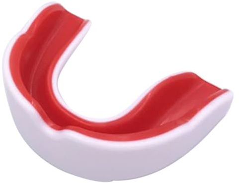Fiorky foradenti per sport da combattimento foradenti per adulti Junior foradenti sportivo per calcio Wrestling Hockey Lacrosse Boxe per sport da combattimento di contatto (bianco rosso)