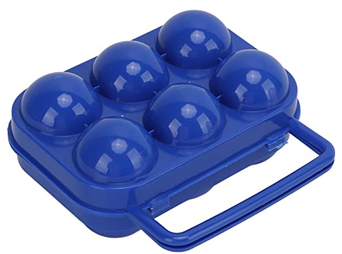 Étui de Transport D'œufs Portable, Boîte à œufs en ABS à 6 Grilles, Support D'œufs pour Réfrigérateur, Camping, Pique-nique, Voyage, Extérieur, Intérieur, Stockage D'œufs, Outils de(Bleu)