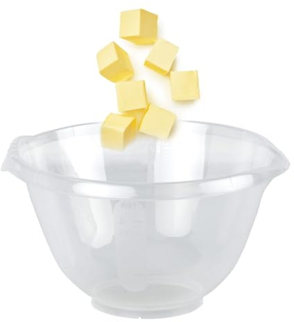 Pluto Packaging Clear Plastic 2L Freezer & Microwave Safe Mixing Bowl Perfect for Food Prep (1)