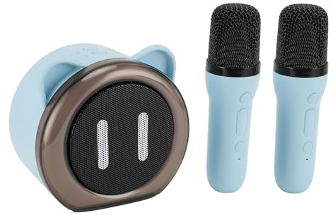 ZDAGELD Machine de karaoké BT Portable, Comprend Un Microphone, 6 Heures de Lecture, BT 5.3, Entrée TF/USB/AUX, Haut-Parleur sans Fil avec Lumières LED et Changeur de Voix pour Les
