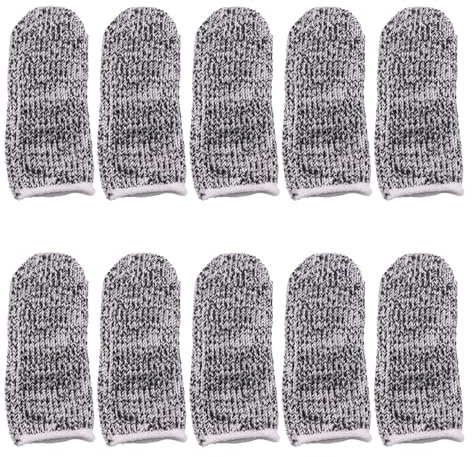 Sharplace 10x Guantes para Dedos Y es, Fundas para Dedos, Jardinería, Carpintería, Nailon Antideslizante, Protectores de, Fundas para Dedos de