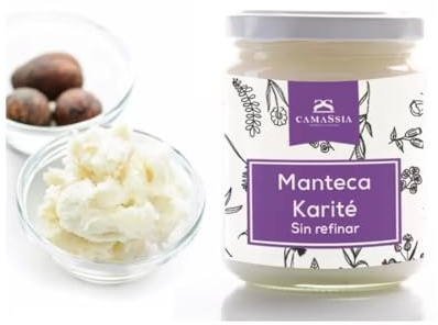 Camassia Manteca de karité sin refinar | Mantecas y ceras para cosmética | Manteca virgen, prensada en frío, bruta, filtrada | 1000gr