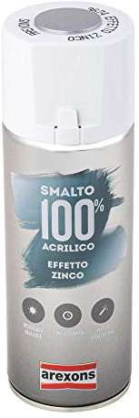 Arexons 3688 Smalto Acrilico Vernice Effetto Zinco ML 400, Argento, 400 ml (Confezione da 1)