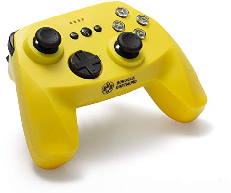 snakebyte BVB Wireless Pro Controller (PC) - Offiziell lizenzierter Borussia Dortmund Bluetooth Gamepad für Computer, Mac / Analoge Joysticks / kompatibel zu Directinput und Xinput / 2,4Ghz kabellos