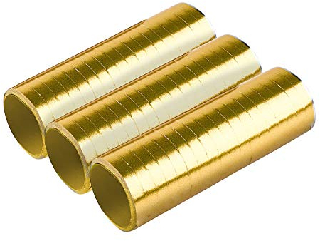 WOOOOZY Luftschlangen, Gold, 4m, 3 STK.