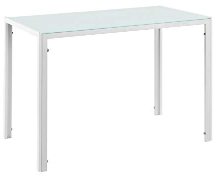 Noorsk Design Mesa Comedor - Medidas 120X70X75 - Cristal Templado Blanco