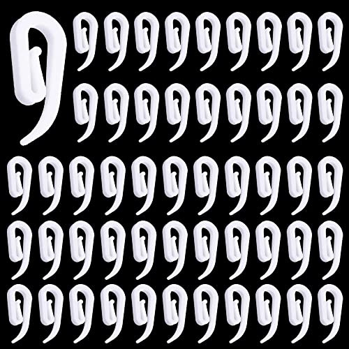 ANSIO® Gardinkrokar 100-pack pennveck gardinkrokar plast för dörrgardin, fönstergardiner storlek 2,8 cm x 1,2 cm