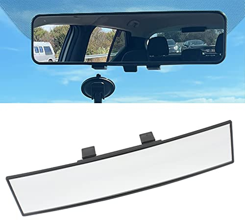 MIRTHBUY Auto Rückspiegel Universal, Auto Panorama Innenspiegel, 11.81 x 3.1(30 cm x 7.8 cm), Rückspiegel Clip auf Auto Spiegel, für Autos, SUVs, LKWs