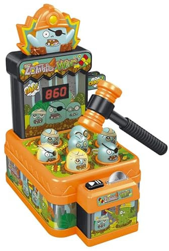 Zombie Whack Toy with Mole, Mini Electronic Arcade Game with 2 Hammers, Interactive Educational Game for Toddlers Kids Age 3-6 Years Old
