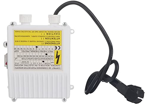 Pumpensteuerung, Pumpensteuerbox, Integrierte Wärmeschutz-Leistungsschaltersteuerung für Tiefbrunnen-Tauchpumpen, Tragbare Wasserpumpen (750W EU-Stecker 220V)