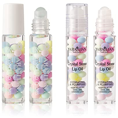 MKNZOME 2 Stück Hydrating Lip Oil Glossy Lip Gloss Lippenöl Nicht Klebriges Lippe Glühöl Makeup Geschenke für Lippenpflege und Langanhaltend Pflegende Lippen