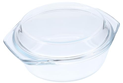 ABOOFAN Glaskugel Kochtopf Glas Pizzablech Kuchenform Glas Auflauf Kochgeschirr Mikrowelle Frühstück Abgedecktes Backgeschirr Glas Schüssel Zum Servieren Von Salat Kasserolle Haushalt