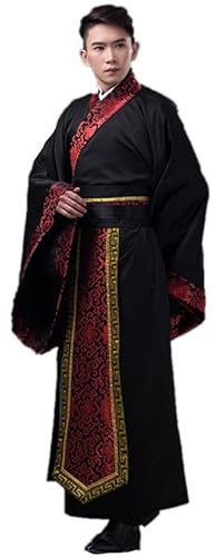 kewing Men's Hanfu Traditional Chinese Clothing Ancient Costume Festival Outfit Stage Performance Clothing Folk Dance Dress