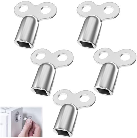 5 Stück Entlüftungsschlüssel, Heizungsentlüftungsschlüssel, Heizung Entlüftungsschlüssel, Heizkörper Entlüftungsschlüssel, Schlüssel Heizung Entlüften, Heizkörperschüssel, Universal