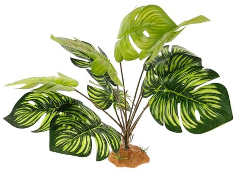 FONDOTIN Kunstpflanze Simulierter Anlage Reptilien Dekoration Terrarium Pflanzen Ornament Tier Tank Layout Anlage Für Haustier Habitat