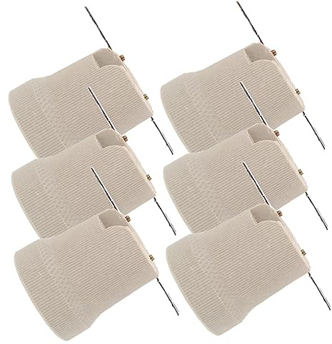 Didiseaon Set 6pezzi Portalampada Ceramico E27 Base in Rame, Resistente al Calore, Forma Rotonda, Facile Installazione per Cucina e Camera da Letto