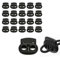 20 pièces de bloqueurs de cordon, bloqueurs de cordon en plastique, ajusteurs à double trou 23x20 mm, trous de précision de 5,5 mm, pour cordons de serrage, sacs à dos, fixation de lacets