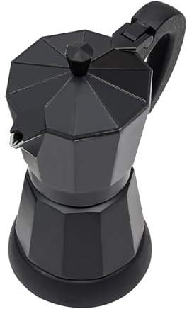 ZENGRICE Cafetera eléctrica de aluminio, jarra de 300 ml, mango antiquemaduras, boquilla en forma de V, moka espresso, jarra moka para uso doméstico, oficina, cafés