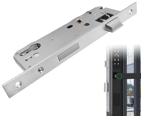 Cerradura de embutir para marco de tubo de acero inoxidable, distancia de 92 mm, mandril de 20/25/30/35/40 mm, inserción para izquierda y derecha, cerradura para puerta de jardín, inodoro, puertas
