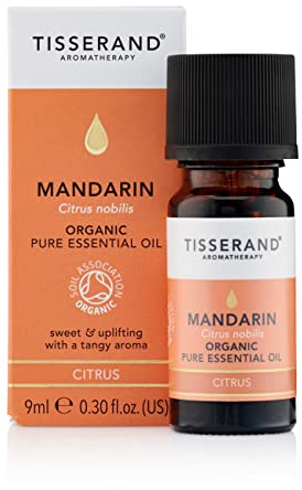 Tisserand Mandarin Organic Essential Oil - 9ml | Sweet & Uplifting Mandarin Aroma, 100% Natural Pure Essential Oils, Uncompromising Quality, Certified Vegan