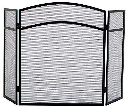 Fire Vida Milton Fire Screen Spark Guard Arched, Black