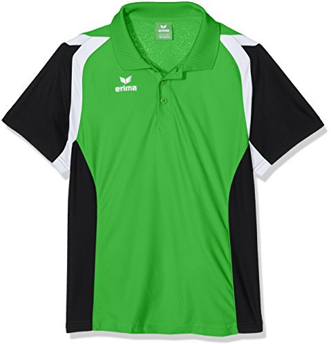 Erima Razor 2.0 Maglietta Polo, Unisex Bambini, Green/Nero/Bianco, 164
