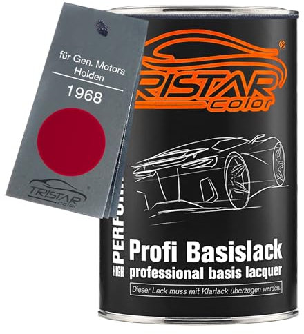 TRISTARcolor Car paint Can ready-to-spray for Gen. Motors/Holden 1968 Firethorn Red Base coat 1.0 litre 1000ml