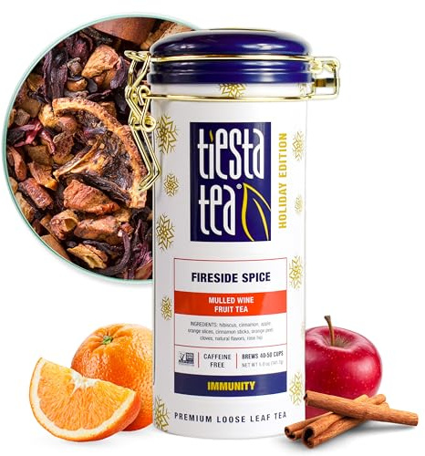 Tiesta Tea - Fireside Spice, Loose Leaf, Mulled Wine Herbal Tea Blend, 5oz