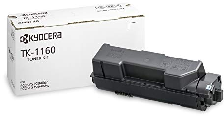 Kyocera TK-1160 Toner Schwarz 1T02RY0NL0. Toner Drucker kompatibel für ECOSYS P2040dn, ECOSYS P2040dw. Original Tonerkartusche für bis zu 7200 Seiten