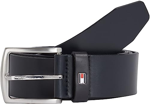 Tommy Hilfiger Ceinture Homme New Denton Belt 4.0 Ceinture Cuir, Bleu (Midnight), 85