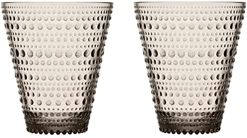 Iittala Kastehelmi 1051121 Set of 2 Glasses 30 cl Linen Glass