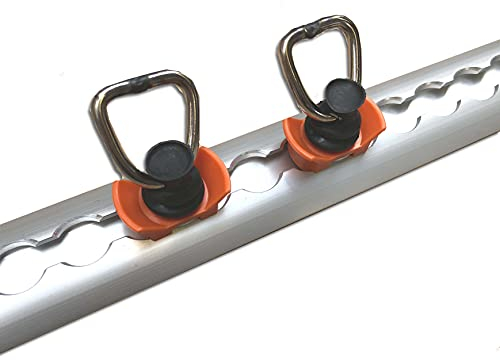 Trupa 3 m Alu Airlineschiene Premium Zurrschiene halbrund 3000mm + 2 x Fitting mit Ring kein Zuschnitt komplett