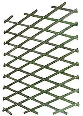 Garden Wooden Trellis Metal Rivets Expandable Plant Lattices Outdoor Climbing Growing Plants & Flowers Fence Panel Gardening Decor Support Structure (1 x Green 6ft x 3ft)