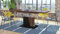 Mazzoni Grand Noir Couchtisch ausziehbar höhenverstellbar 120/180cm in Nussbaum/Schwarz matt modern vielseitig Wohnzimmertisch Esstisch Beistelltisch Sofatisch platzsparend hochwertig Wohnzimmer