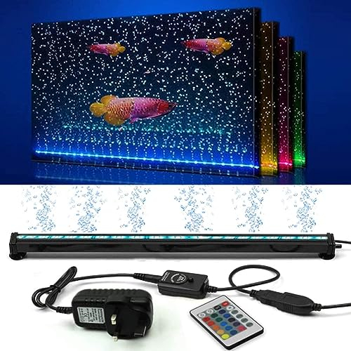 NEWNEN 45CM RGB LED Aquarium Lampe: 5050 LED Vollspektrum Aquarium Beleuchtung Lampe -IP67 Wasserdicht Farbwechsel Aquarium Licht mit 16 Farben, 4 Modus für Wasserpflanzen und Süßwasser Aquarien