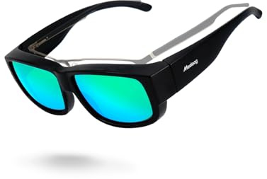 Meeloog - Lunettes de soleil polarisées pour homme, avec protection UV, teintes rectangulaires à la mode, lunettes de soleil pour la conduite, le cyclisme, les activités de plein air, Einheitsgröße