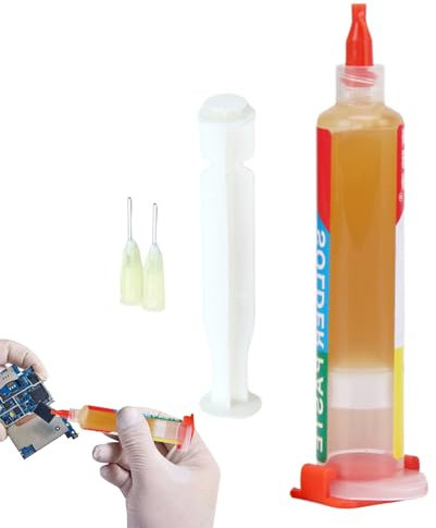 ZONEWD Pasta saldante, 10 ml, non pulita, forte pasta adesiva per saldatura, siringa per saldatura, per telefoni, circuiti, televisori, sensori, custodie in metallo, motori