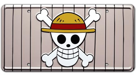 Celebrity Machines | One Piece | The Going Merry | Vanity Plate, Stamped Aluminum, Metal Decorative Tag, Corrosion Resistant, Quality Novelty Sign, Wall Decoration, Wall Hanging