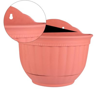 Toyvian vaso da fiori da appendere alla parete fioriera da parete per Arredamento da falso fioriera da esterno vasi da fiori a Piccolo di fiori appeso al muro plastica rosso