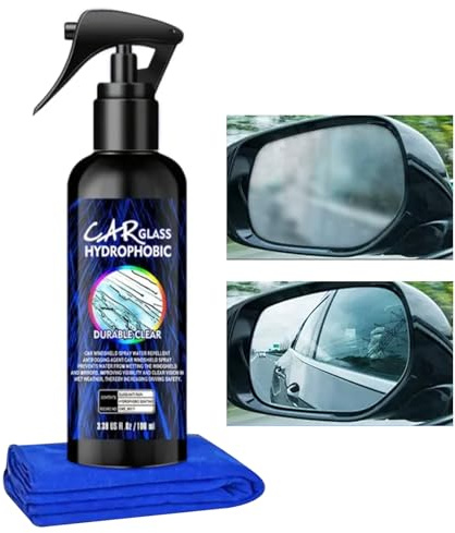 Pulitore Pellicola Vetri Auto | 100ml Pulitore Idrorepellente Parabrezza | Lucidatore Automotive Per Pulizia Mobili Pneumatici Camion Fari Roulotte Specchietti
