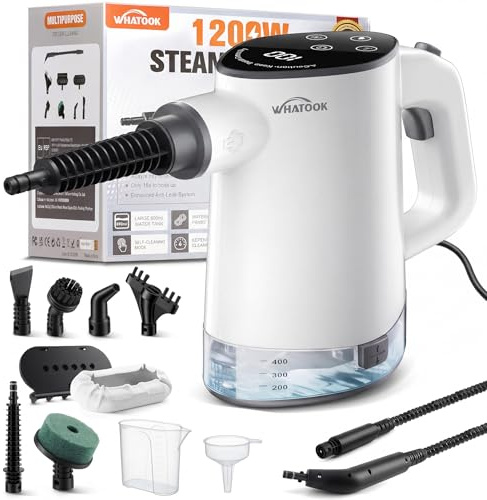 Handheld Steam Cleaner: 15s Fast Heat Up Multipurpose Steam Cleaner with 500ml Water Tank, High Pressure Portable Steam Cleaner with 2 Level Adjustable for Kitchen, Bathroom, Tiles, Grout, Sofa & Car