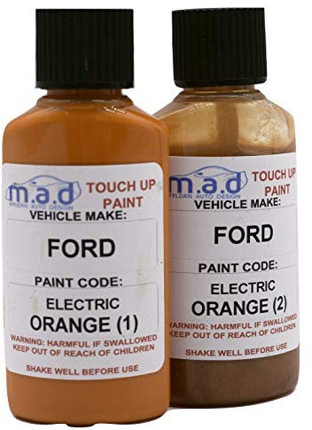 Touch Up Paint Compatible with FORD ELECTRIC ORANGE FOCUS ST - 30ml Kit, Gloss Finish with Built-in Brush - Made with Helios Paint