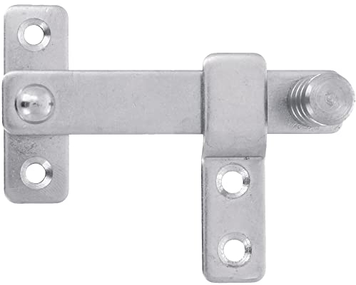 Amig - Levier De Volet pour Portes, Fenêtres et Volets | 80 X 46 mm | Crochet Pour Portes, Fenêtres et Volets | Serrure Intérieure et Extérieure | Acier Inoxydable 18/8 Plaqué Argent Brillant