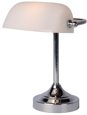 LUCIDE BANKER - Lampe de bureau - 1xE14 - Chrome